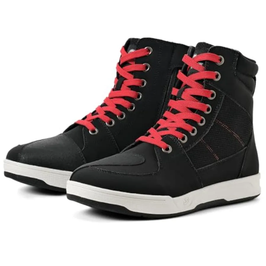 

Motorcycle Riding Shoes Road Street Motocross Protective Boots for Men, Casual Breathable Powersports Shoes