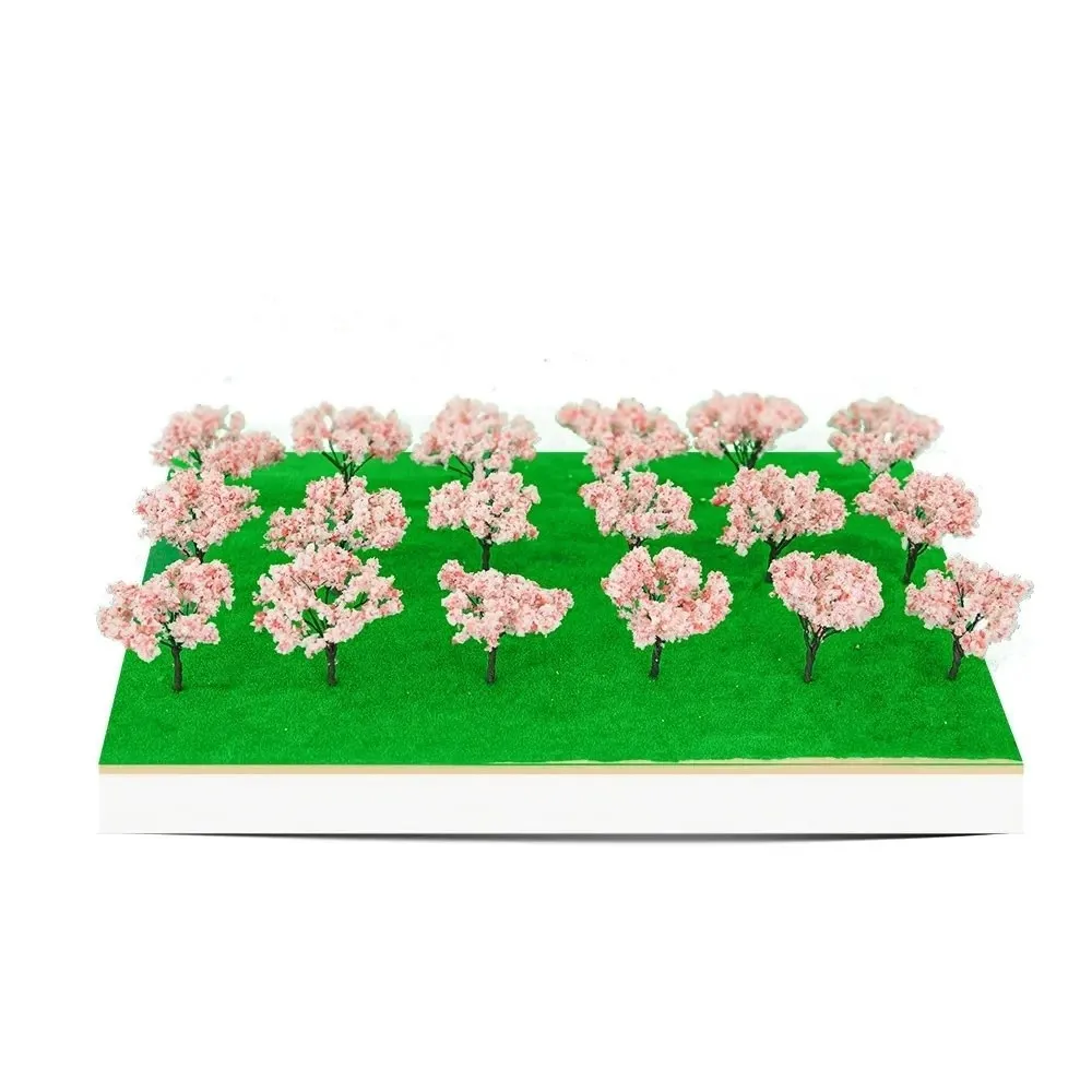1/5PCS DIY Crafts Miniature Cherry Flower Tree Model Resin Bonsai Bonsai Decoration 6.5cm Terrarium Accessories Micro Plant