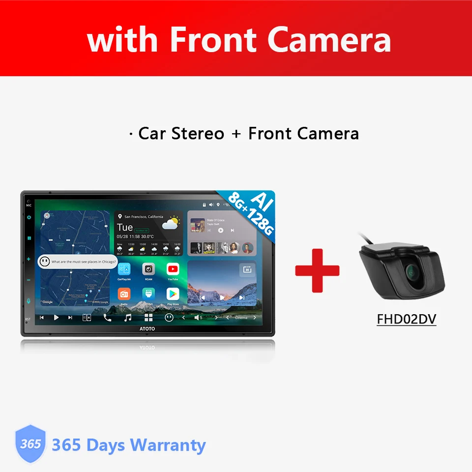 ATOTO X10 2DIN Android 13 7インチカーステレオ 8GB+128GB