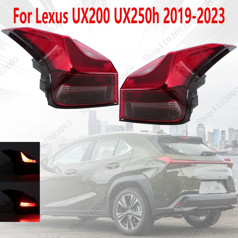 

Задний фонарь для Lexus UX200 UX250h 2019-2023, внешний задний бампер автомобиля, ходовые огни, поворотники, фары дальнего света, парковочные огни