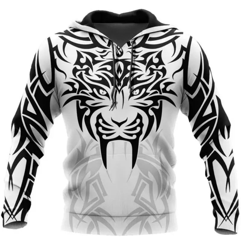 

2025 Fashion Spring and Autumn 3D Printed Men's Wolf Animal Pattern Hoodie Harajuku Hoodie Sportswear Unisex Casual Hoodie