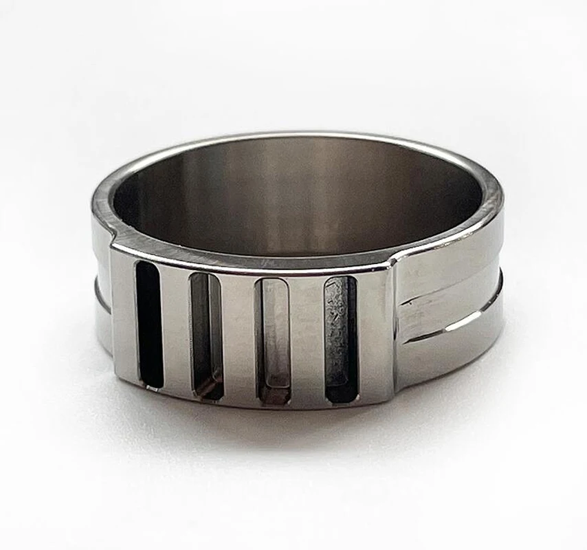 EDC Titanium Alloy Ring CNC Made Women Men Finger Rings Can Be Fitted With 1.5*6 Tubes