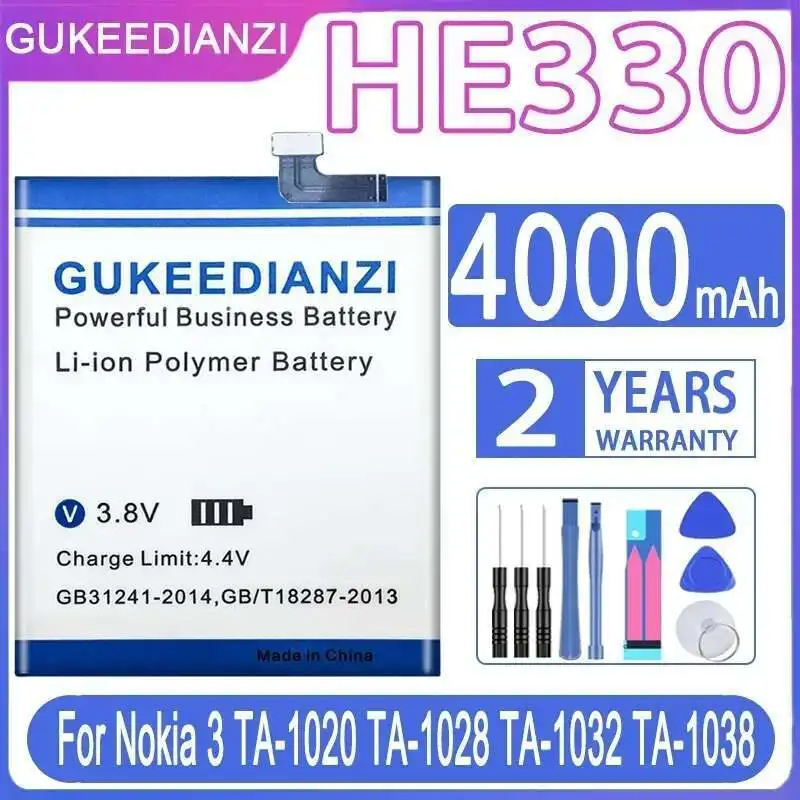 

HE330 4000 мАч надежный блок питания легкий для Nokia 3 TA-1020 TA-1028 TA-1032 TA-1038 аккумулятор мобильного телефона