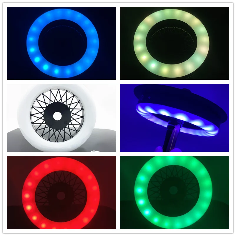 Colorful Led Shisha Light RGB 16CM Plate Lamp With Remote Control Cachimba Nargile Chicha Accessories Decoration for Party/Bar