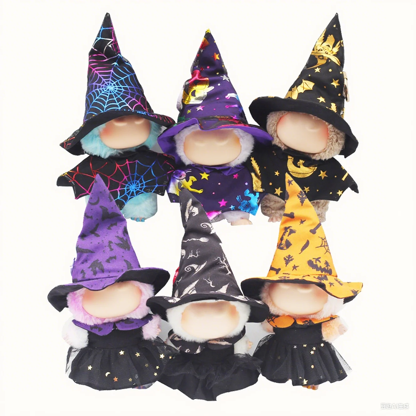 

Anime Doll Clothes for 17cm Labubu Doll Outfit Designer Luxury Halloween Fashion Cloak Clothes Toy Labubu Clothe Doll Accessorie