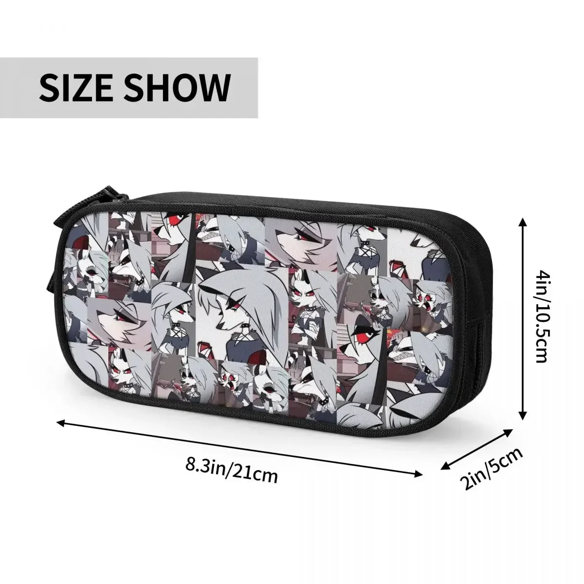 لطيف لونا أنيمي Helluva Boss مقلمة الكرتون pencelcases صندوق القلم لفتاة صبي أكياس تخزين كبيرة مكتب الهدايا القرطاسية