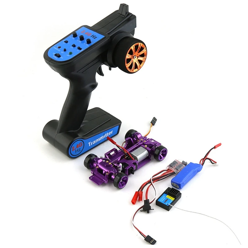 

2.4G Metal 1/28 4X4 RC Car Frame Mosquito Drift Racing Car With Battery Receiver Motor Servo ESC Electronic Equipment