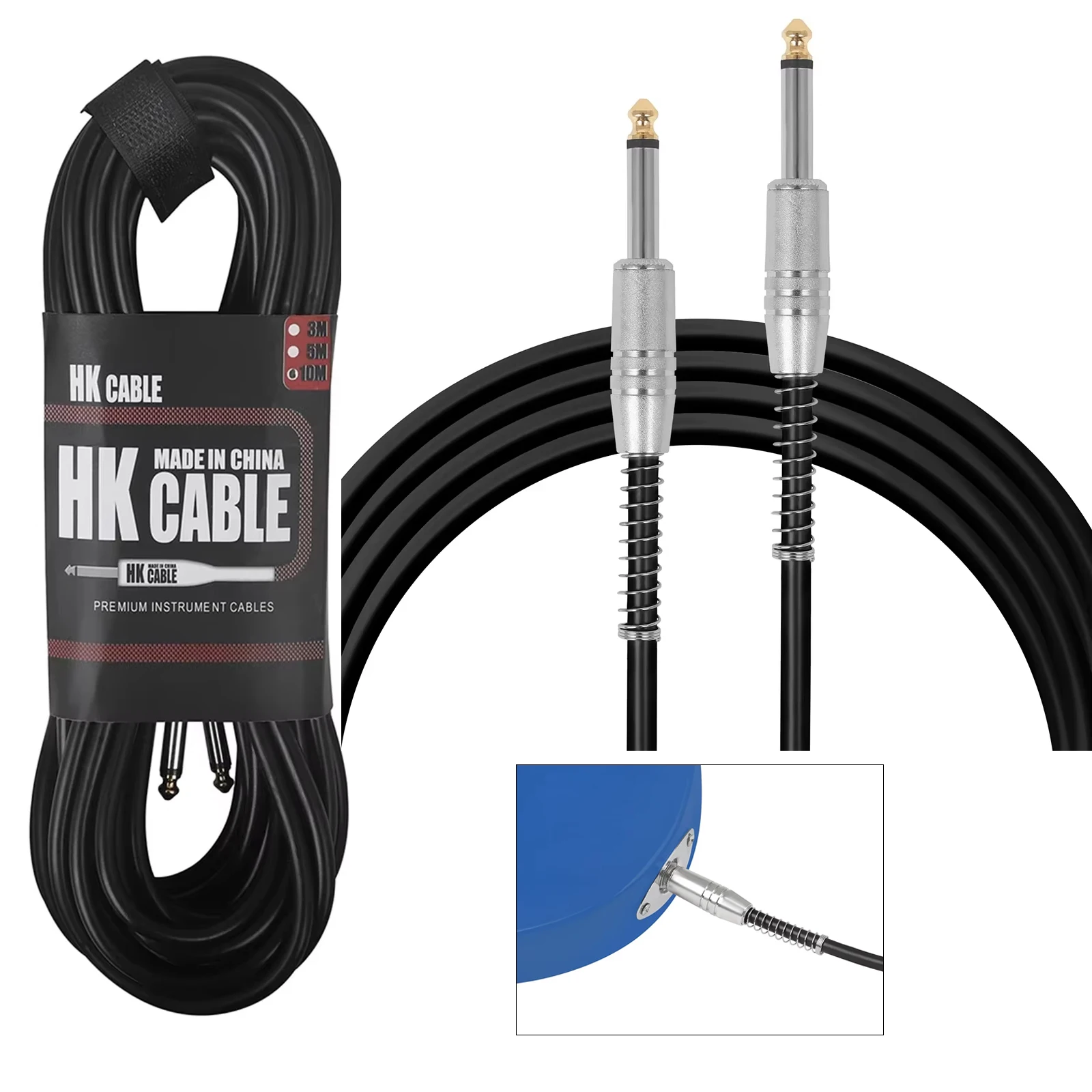 3M/5M/10M Electric Guitar Connection Cable Guitar Effects Connector Cable No Noise Shielded Bass Cable for Guitar Accessories