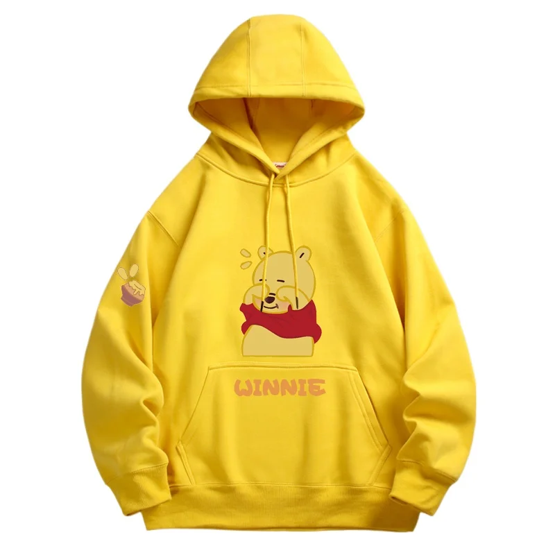 Winnie The Pooh Cartoon Cartoon Hooded Sweater Boys and Girls Spring and Autumn Loose Large Size PrintedComfortable Design Cute