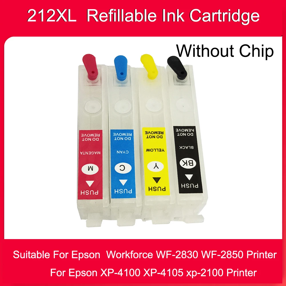 einkshop 212XL Empty Cartridges Epson Expression Home XP-4100 XP-4105  WorkForce WF-2830 WF-2850 Epson XP-3100 XP-2100 WF-2810