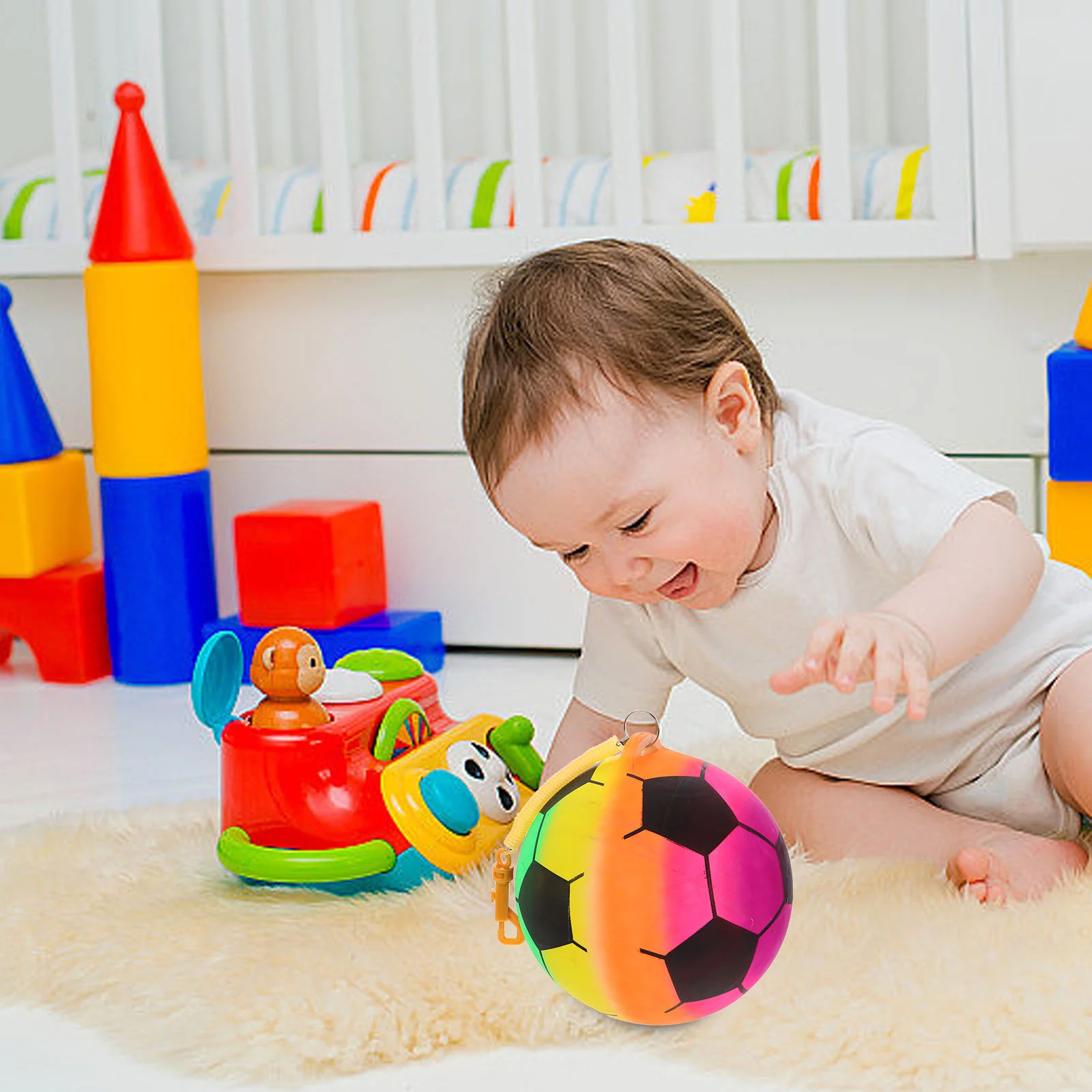 Pelota de juguete inflable para niños pequeños, balones de fútbol para jóvenes, Mini deportes para niños, juego de playa, niño hinchable