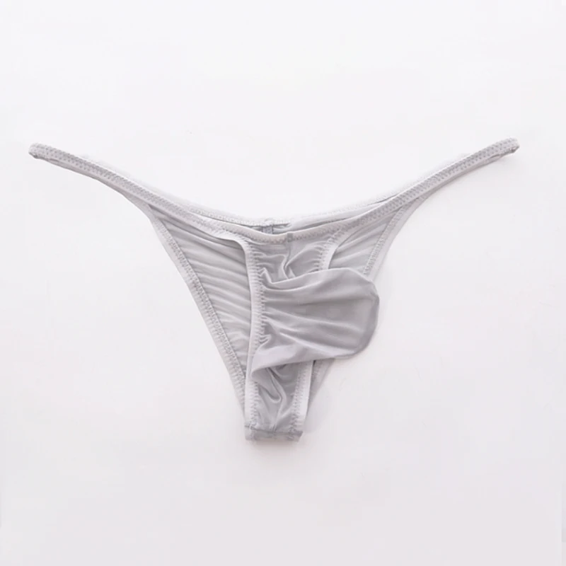 Underwear men's briefs low waisted ultra-thin ice silk 50g fully transparent personalized and tight fitting A842
