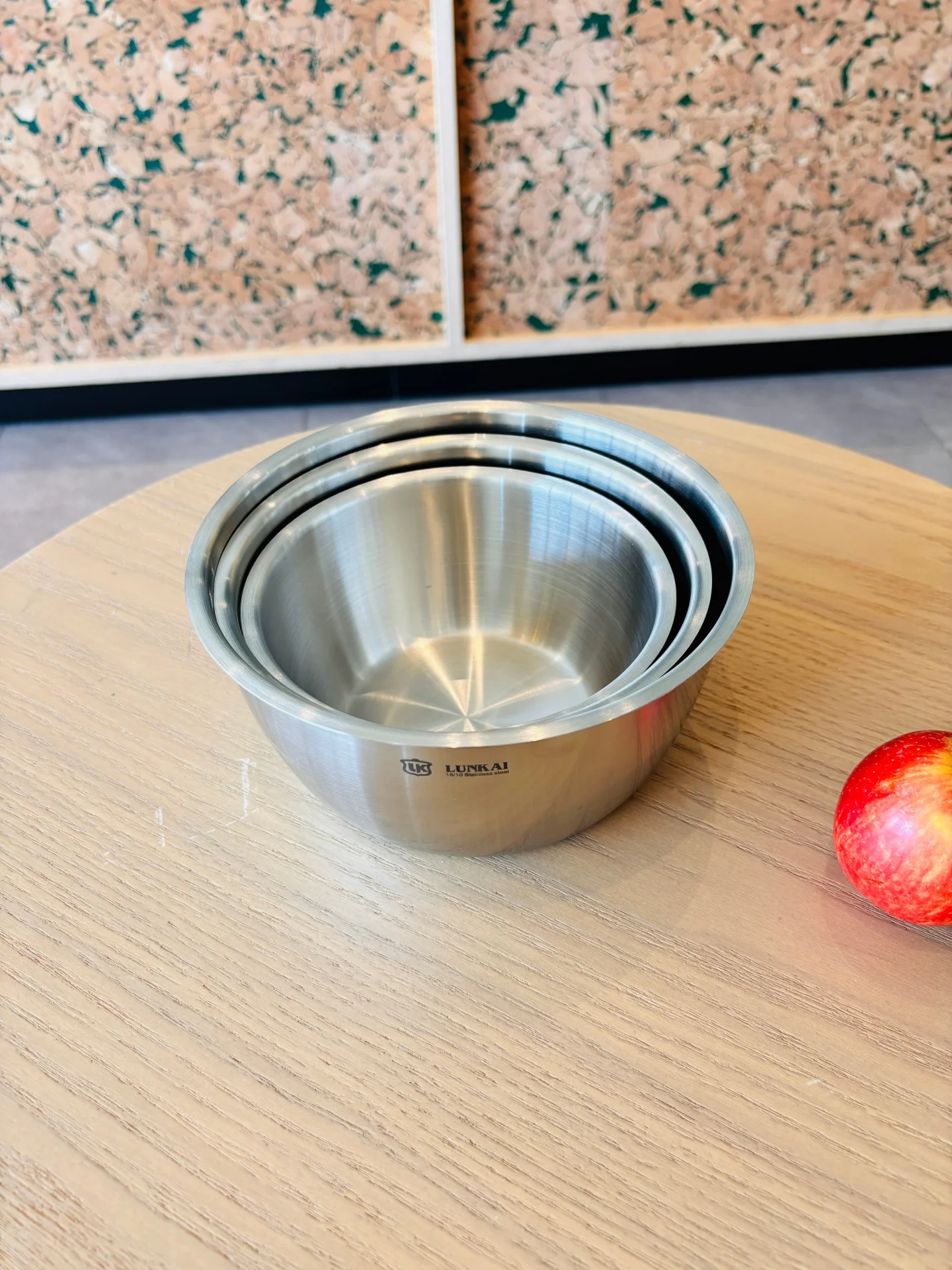 

Миска из нержавеющей стали 304, однослойная, для смешивания, для овощей, супов, взбивания яиц, теста, соусов