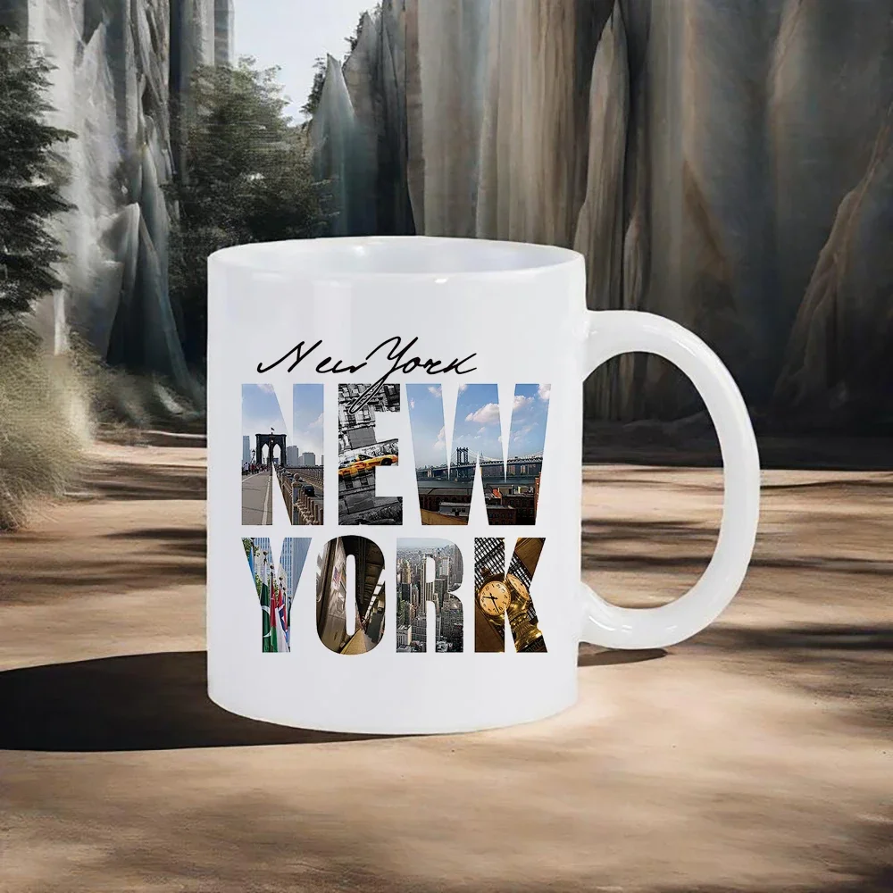 

Daily Use Coffee Cup Elegant Alphabet Design Mug Romantic Floral Printed Mugs Ideal for Colleague in Office School Drinkware Bar