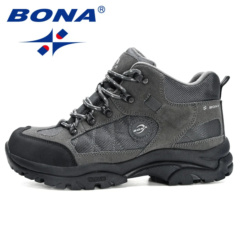 BONA 2024 New Designers Non-slip Wear-resistant Breathable Hiking Shoes Men Lace UpOutdoor High-quality Jogging Walking Shoe