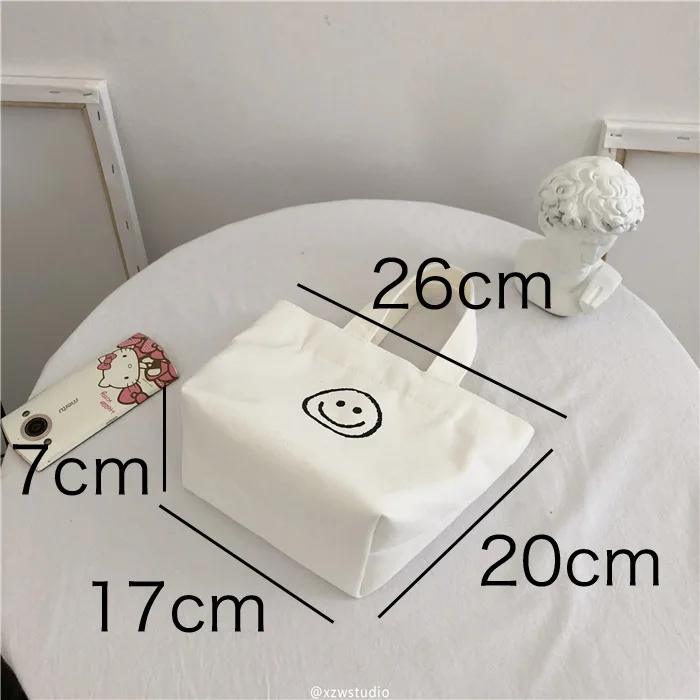 Корейский стиль, мини-сумка для покупок с улыбкой на лице для женщин, модная сумка для мобильного телефона, женский кошелек, маленькая повседневная сумка, сумки для хранения