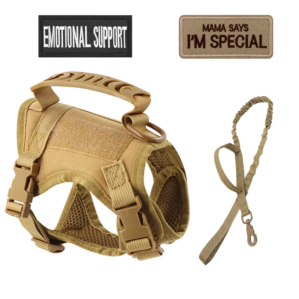 Taktisches Nylon-Katzengeschirr, Leine-Patch-Set für Katzen und kleine Hunde, Weste, Militärhund, Arbeit, Outdoor-Trainingszubehör – Detail 11