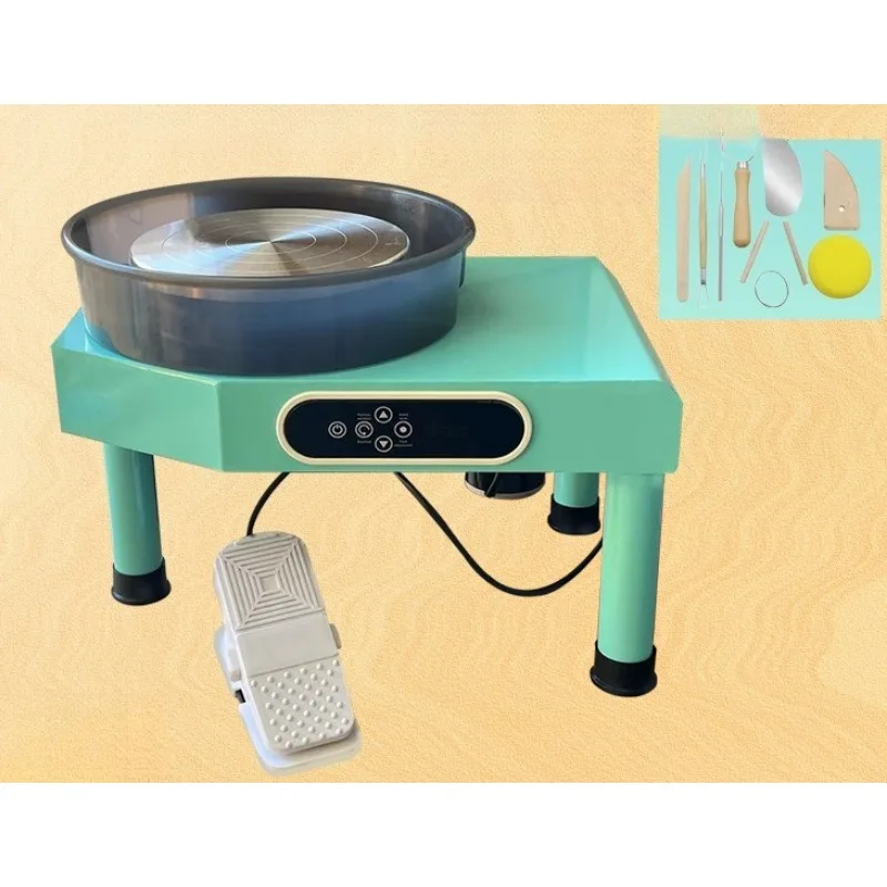 High Power Stepless Speed Pottery Wheel Machine Professional Clay Forming Device For Adult Children School Pottery Teaching Use