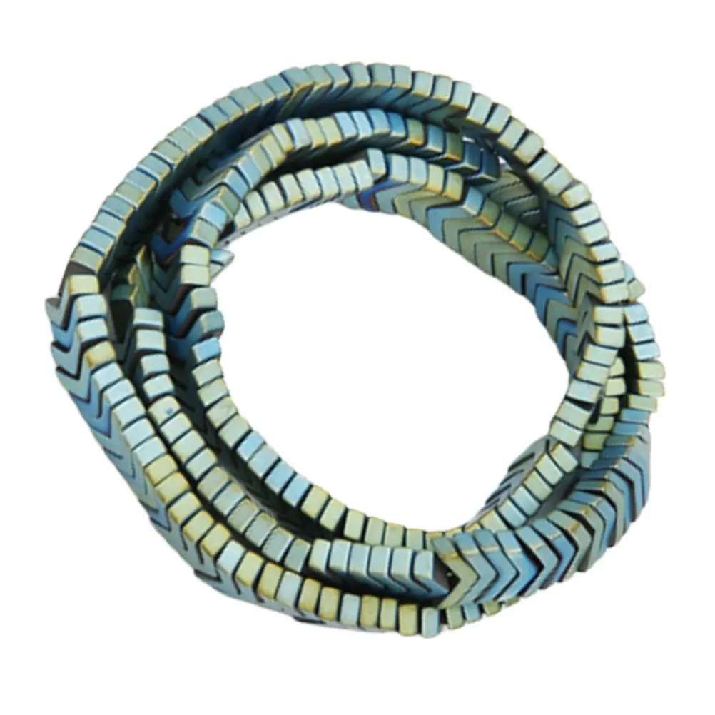 

Creative DIY V shape Arrow Colored Stone Electroplating Beads for Jewelry Making Bracelets Necklaces Craft Projects