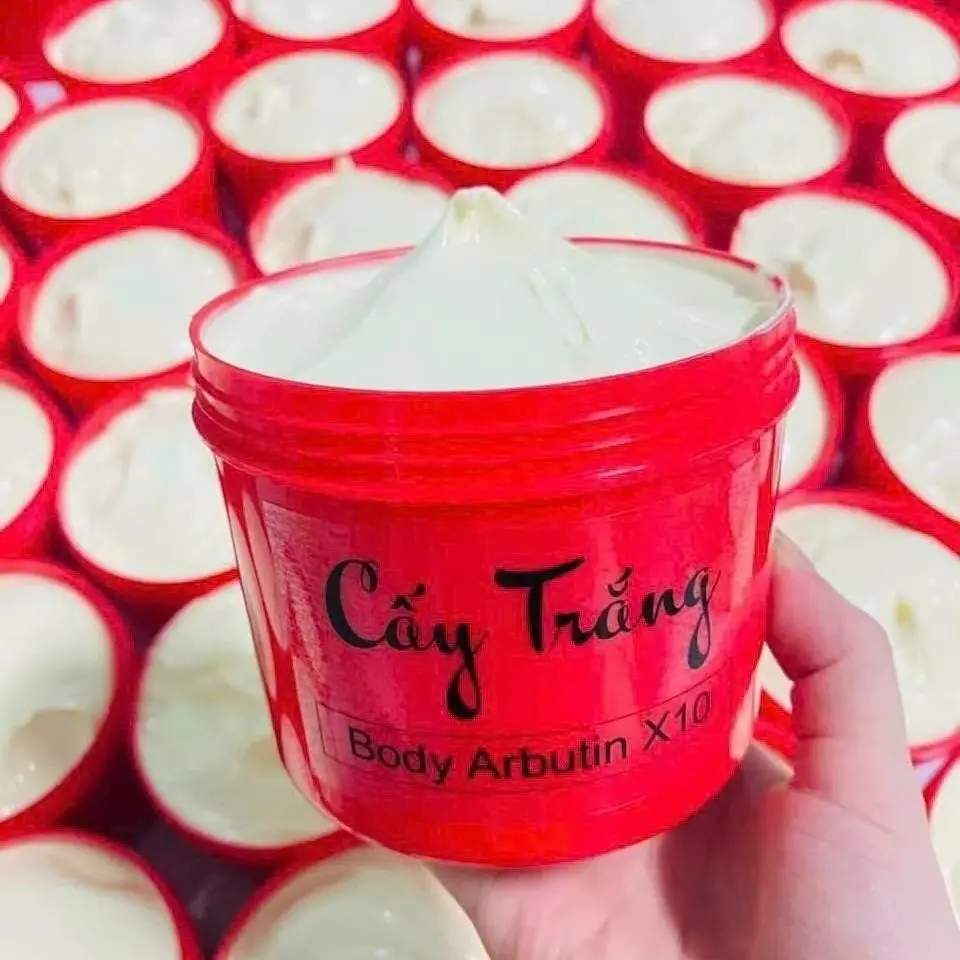 Vietnam Kem Body Cay Trang X10 Arbutin 500g, Dark Skin Lightening Brightening Body Wash, Skin Care,Whitening Smoothing Cleanser