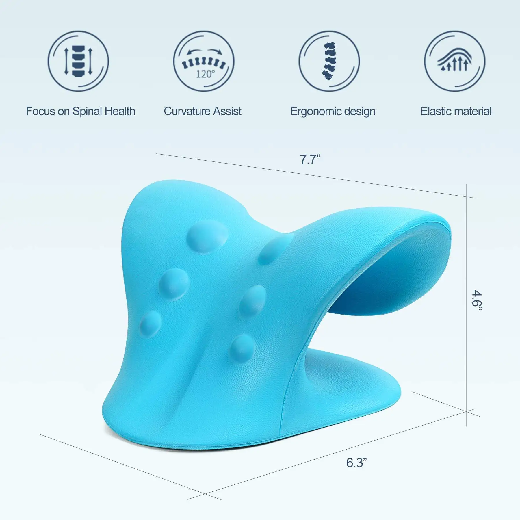 Neck and Shoulder Stretcher Cervical Massage Pillow Cervical Chiropractic Traction Device Pain Relief Spinal Alignment Massager