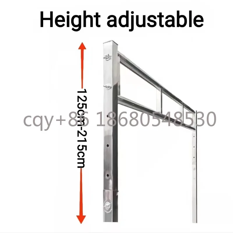 MK2 Stainless Steel Accessories Display Rack Meat Hanging Rack Frame Trolley Cart Metal Dry Goods Display Rack