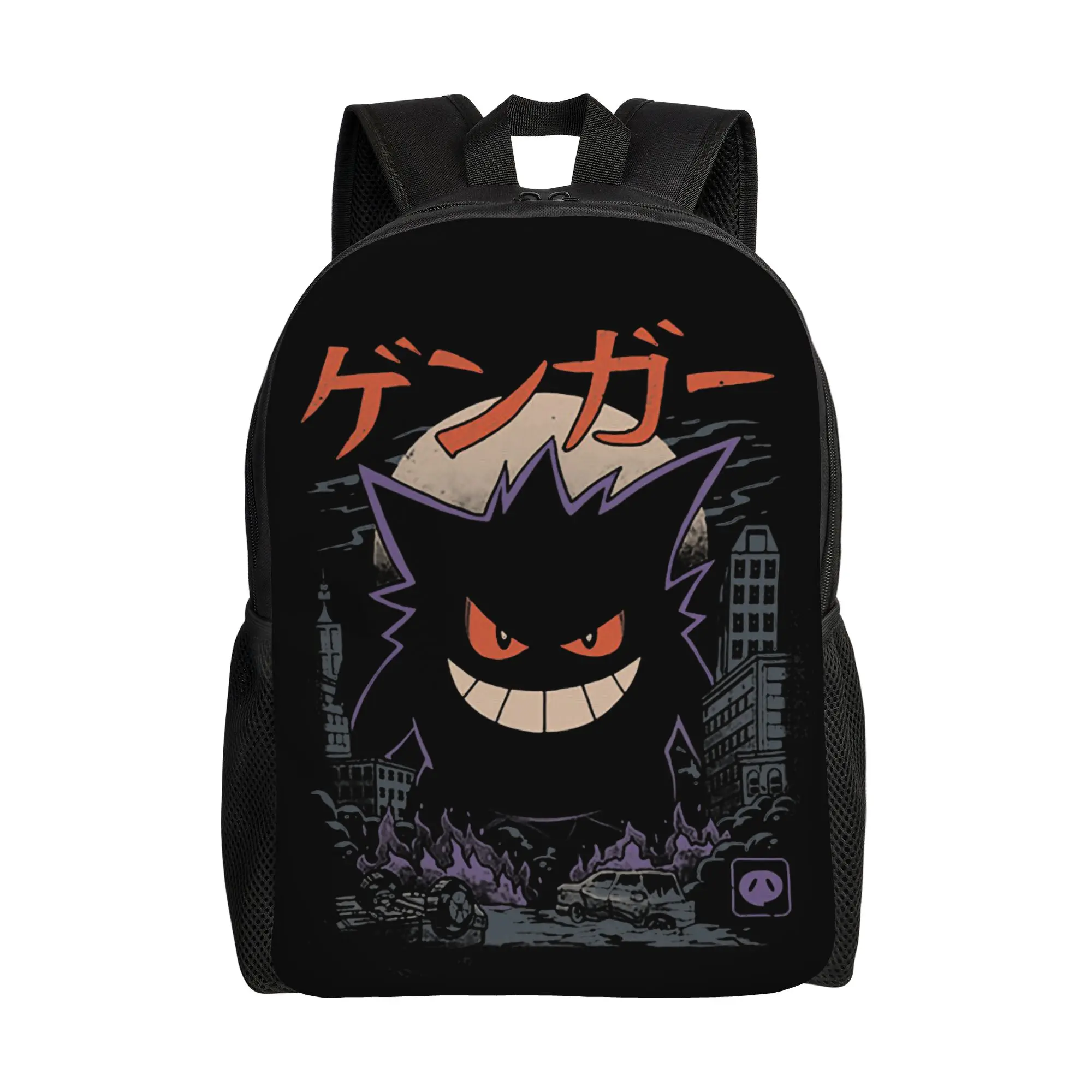 

Рюкзак Gengar Kaiju в японском стиле для подростков, студентов, для работы на открытом воздухе, городской рюкзак для мужчин и женщин, сумка для ноутбука через плечо
