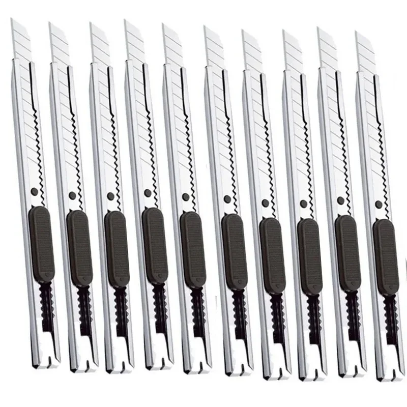 10PCS Flat headed pointed tip telescopic box cutting machine blade cutting tool wallpaper cardboard box