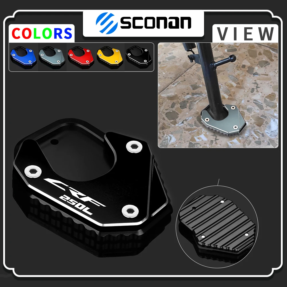 

For CRF250 RALLY CRF250L 2017 2018 2019 2020 Motorcycle Accessories Kickstand Pad Foot Side Stand Extension Support Plate