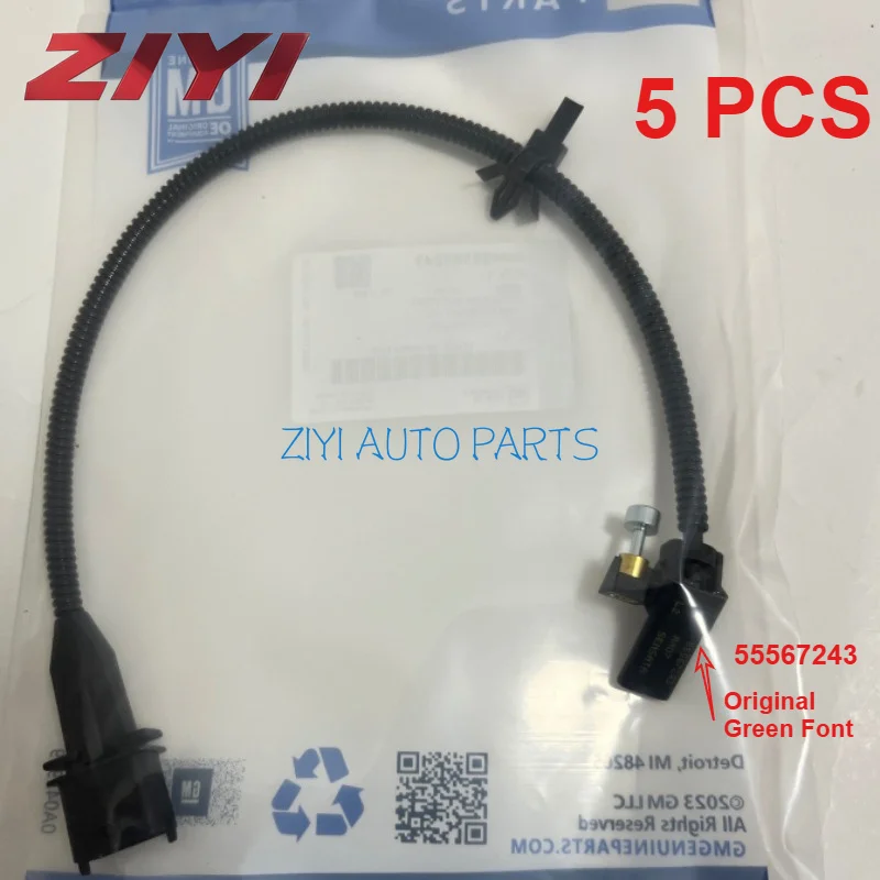 5PCS Original Green Font 55567243 Crankshaft Position Sensor for Chevrolet Aveo Cruze Sonic Opel Vauxhall Insignia Astra Zafira