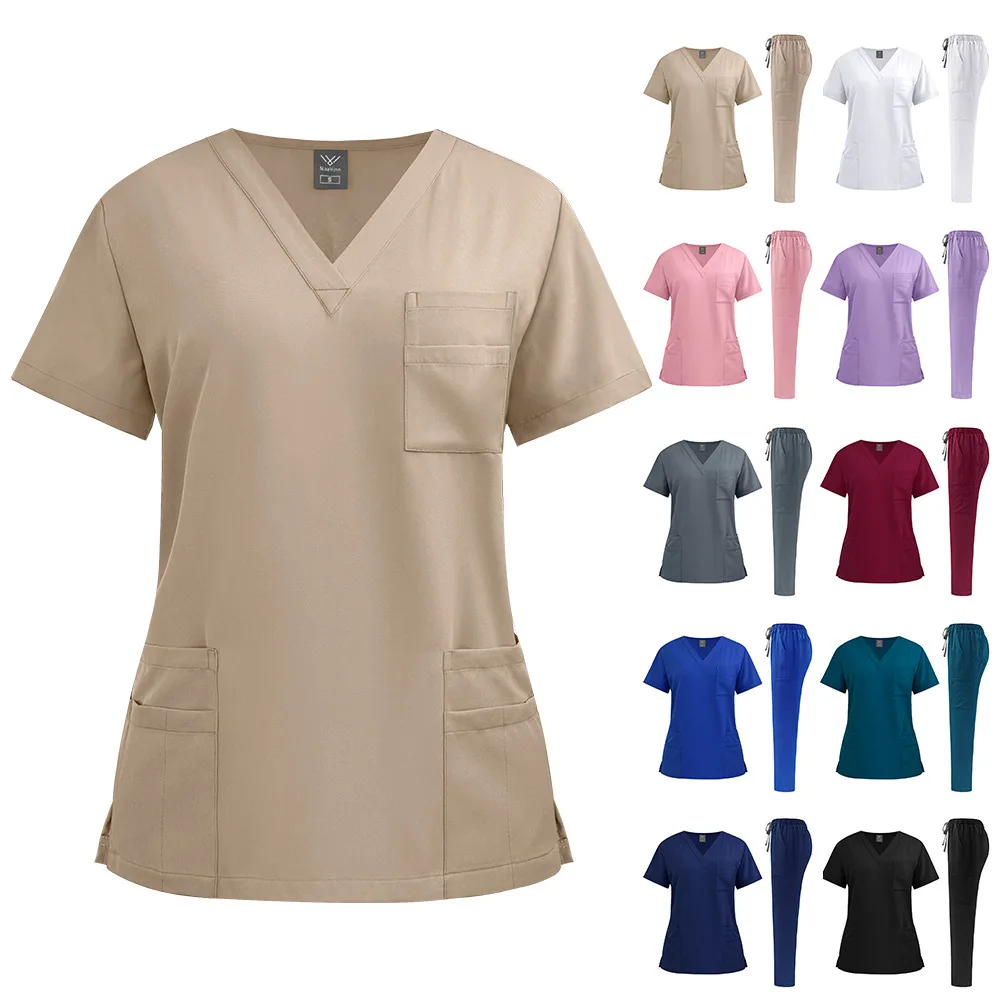 Neue Händewaschkleidung, Hose mit geradem Bein, schnell trocknendes einfarbiges Set, Arzt, Krankenschwester, Operationssaal, SPA-Schönheitssalon, Herren