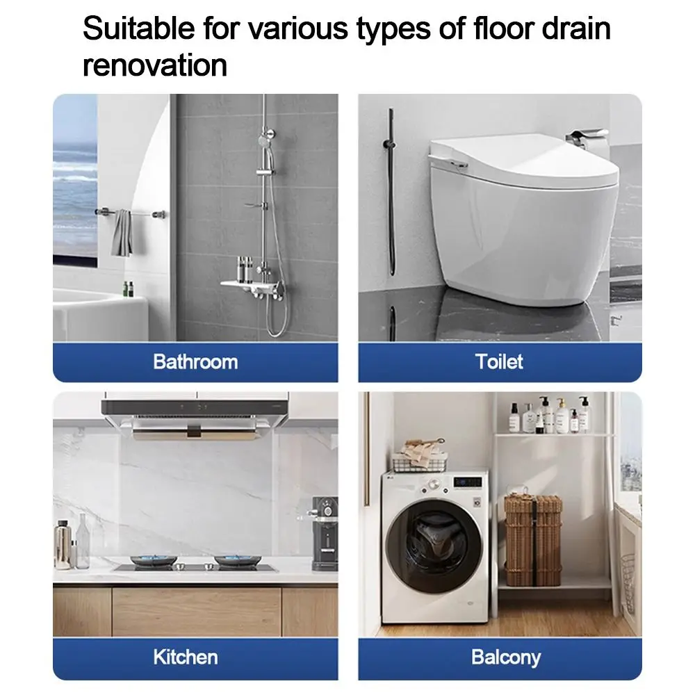 Square Bathroom Floor Drain Seal Stopper Anti Odor Drain Cover large outfall Insect Prevention Basin Drain Filter