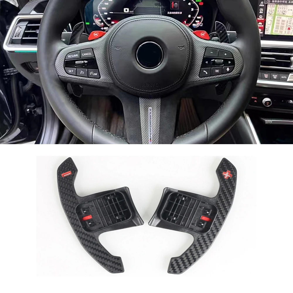 Real Carbon Fiber Universal Steering Wheel Paddle Shifter For BMW G20 M3 M4 G80 G82 G05