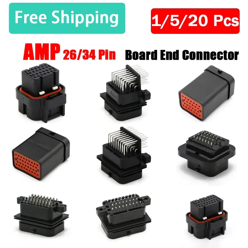 

1/5/20Pcs AMP Type ECU Automotive Connector 26P 34Pin Waterproof Plug Harness 3-1437290-1 6437288-2 9-6437287-8 6473711-1