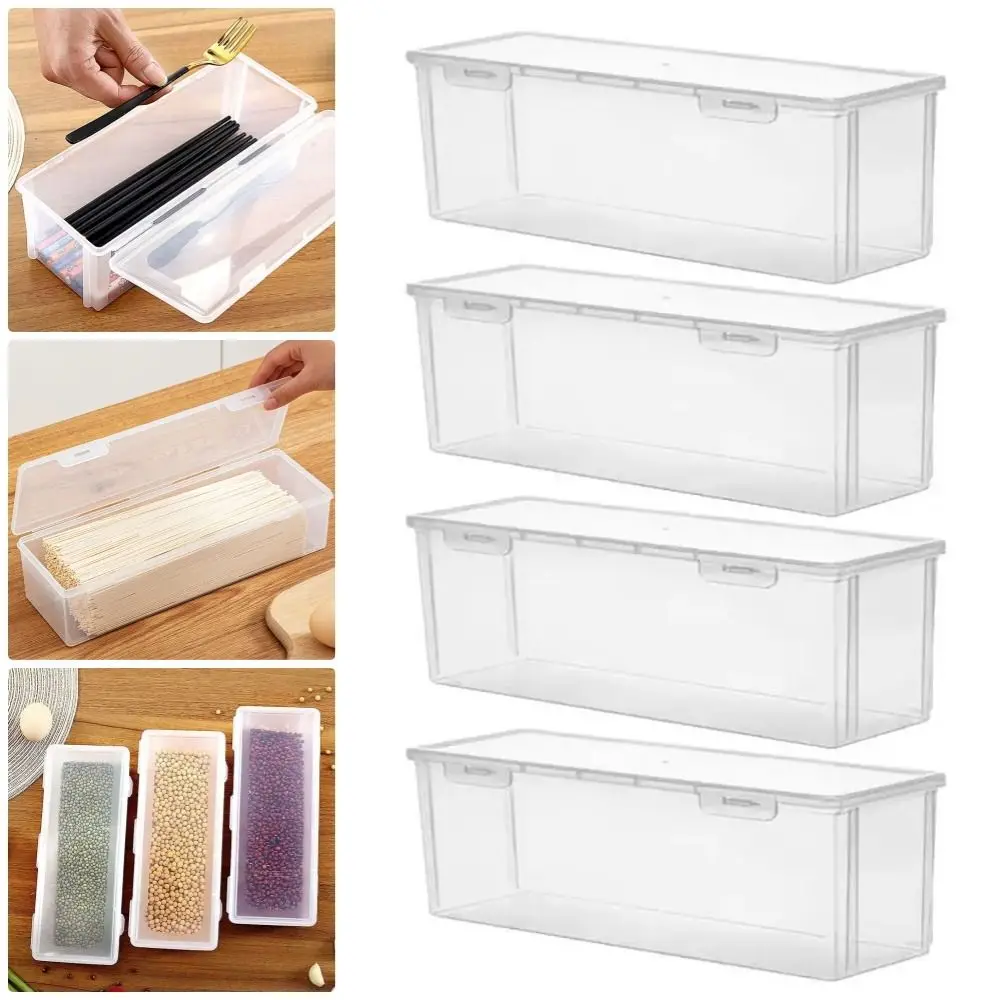 1Pcs Noodle Storage Box Rectangular Plastic Refrigerator Food Preservation Box Kitchen with Lid Multi-grain Noodles Sealed Box