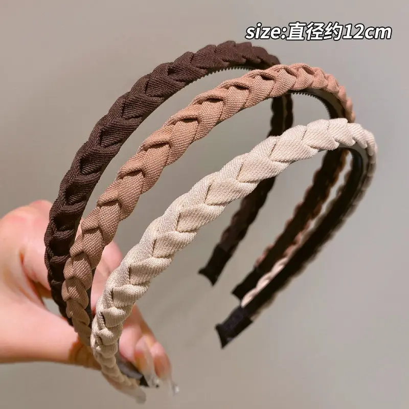 High Grade Fine Edge Solid Fabric Headbands Fashion Hair Accessories Women\'s Trend Casual Cross Winding Hairband Hairbands Girl