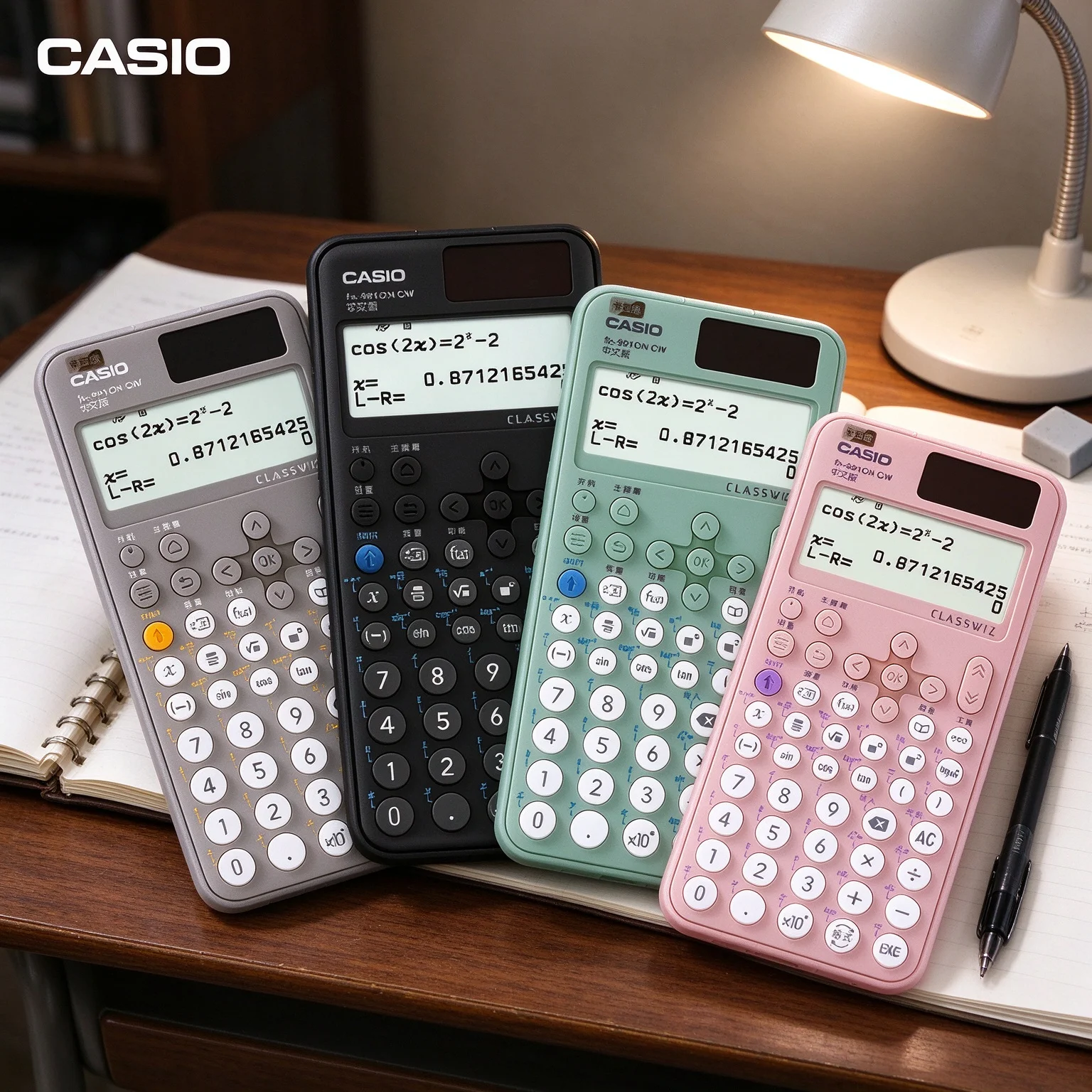 Casio fx-991CN-CW-II FX-991CN-CW fx-999CN-CW fx-999CN-CW-II Math Function Calculator Handheld Portable Exam Calculating Device