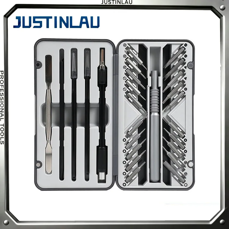 JUSTINLAU 26-in-1 magnetisches Schraubendreher-Set, professionelles Präzisions-Reparaturwerkzeug-Set, ergonomischer Griff mit tragbarer Aufbewahrungsbox