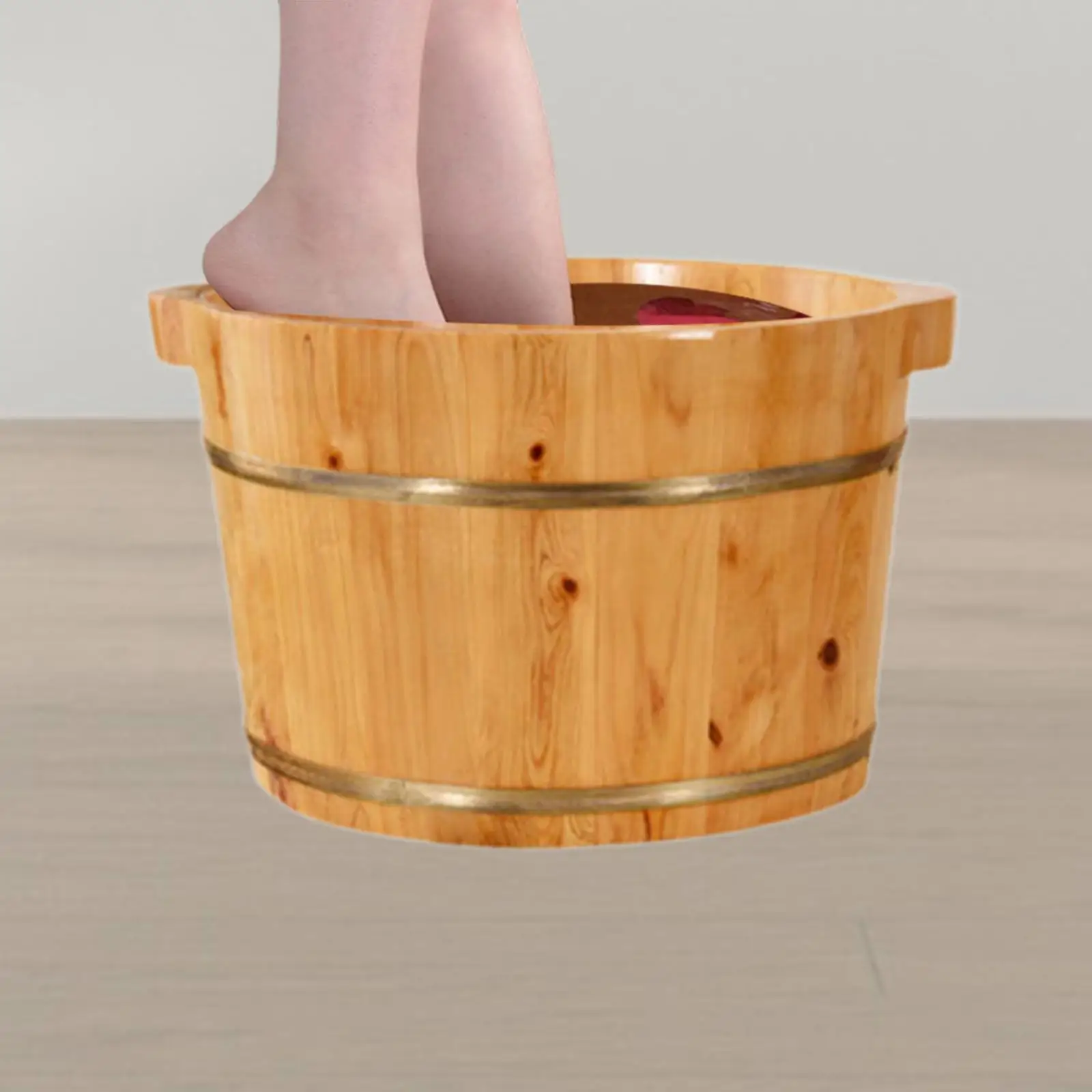 Wood Foot Bath Tub Large Capacity Practical Foot Bath Barrel Footbath Basin Foot Washing Bucket for Bathroom Foot SPA Women Men - view 3