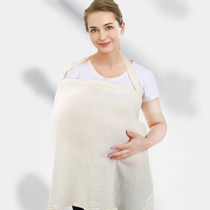 Soft & Breathable Cotton Nursing Cover ฝาครอบให้อาหารเด็กผ้ากันเปื้อนผ้าฝ้ายเพื่อความเป็นส่วนตัวสบาย Feeding Dropship