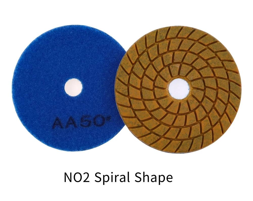 6 Stück/Set, 4 Zoll, hochwertige Polierpads, 100 mm, Hybrid, extra hartes Material, Nasspolierpad für Marmor, Granit und Stein, für schnelles Schleifen. – Detail 6