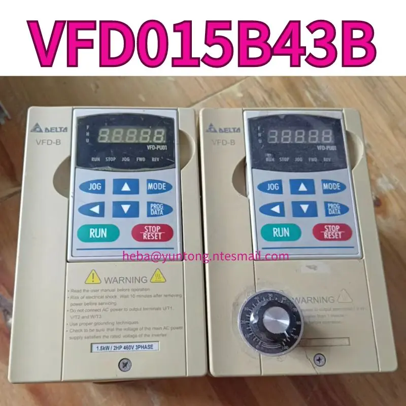 

Used frequency converter 1.5KW VFD015B43B