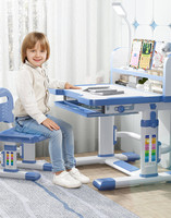 Height Adjustable children table and chair modern home children Study Desk Kids Study Table With Storage Drawer Led