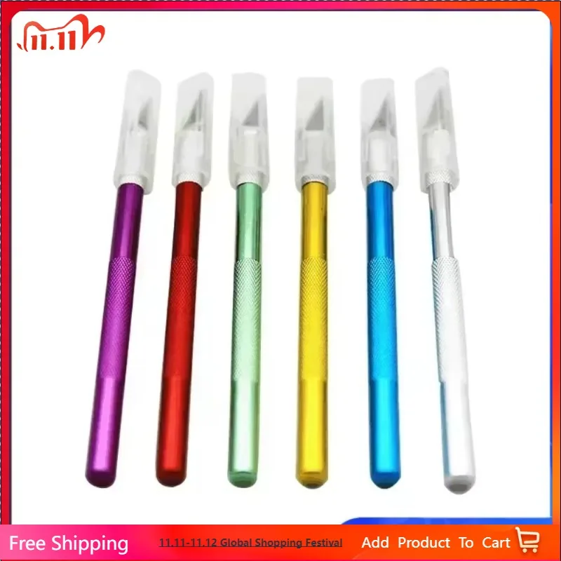 

DIY Aluminum Alloy Hand Carving Knife Model Making Art Knife Woodcarving Hand Account Cutting Paper Cutting Tool Accessories