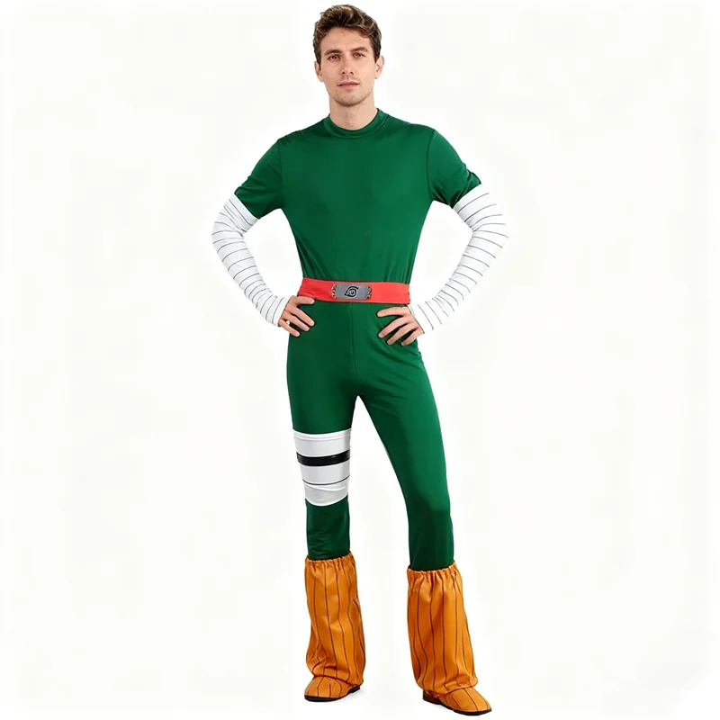 مجموعة أزياء أنيمي روك لي التأثيرية مجموعة بذلة الهالوين كرنفال مجموعة أداء الحفلات أزياء الهالوين للنساء والرجال