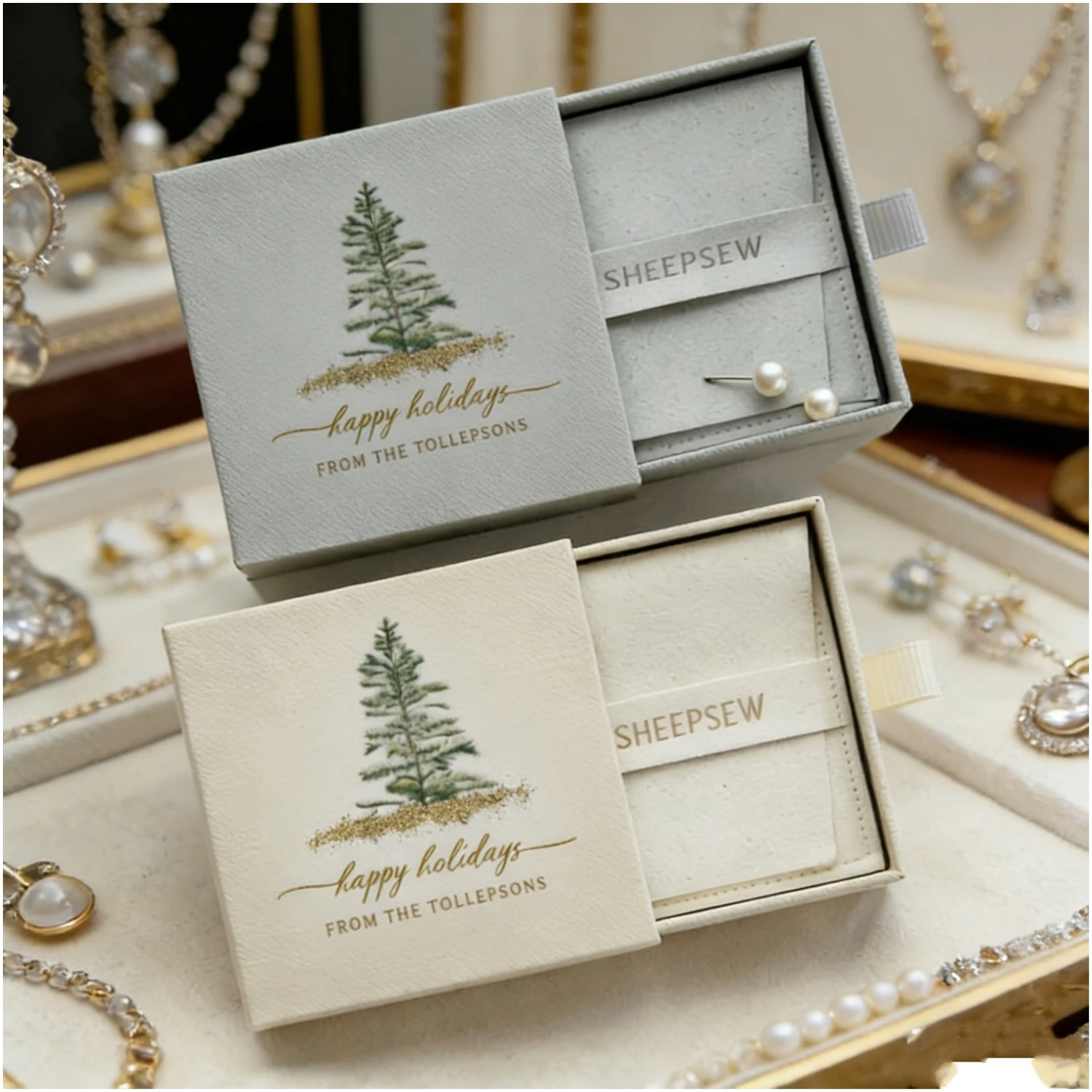 

20 шт. 9x9 см персонализированные подарочные коробки для украшений с нанесением логотипа, набор для упаковки ювелирных изделий