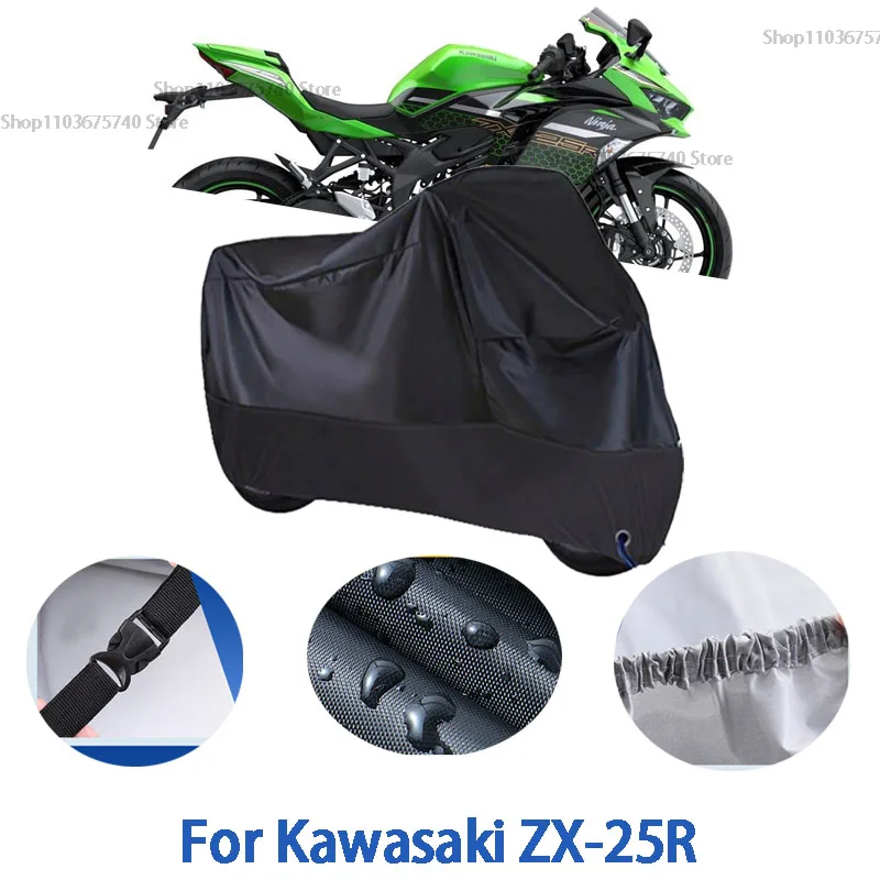 

Motorcycle Full Covers For Kawasaki ZX-25R Car Outdoors Sun Protection Dust No Ear Thickened Oxford Clothcover Accessories