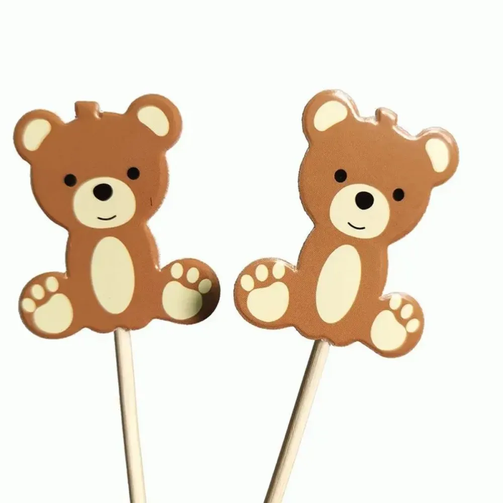 مسواك حلوى دب لطيف ، شوكة فواكه ، صالح الأطفال ، ديكور حفلة أعياد الميلاد ، علّابة كيك ، استحمام طفل ، ديكور زفاف ، 20-50