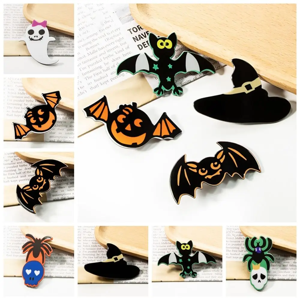 Funny Skull Halloween Ghost Hair Clip Pumpkin Spider Bat Hairpin Hairpin Barrettes Skull Duckbill Clip Cosplay