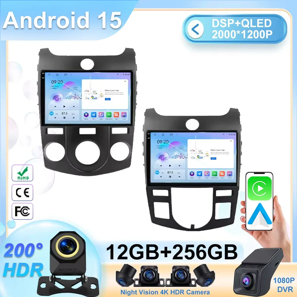 

Car Android GPS Navigation For KIA Forte Cerato 2 TD 2008-2013 Auto Radio Stereo Multimidia Video Player Carplay 2DIN DVD Wifi